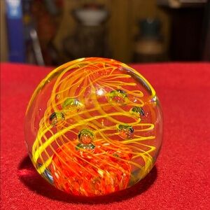 Vibrant Art Glass Sphere